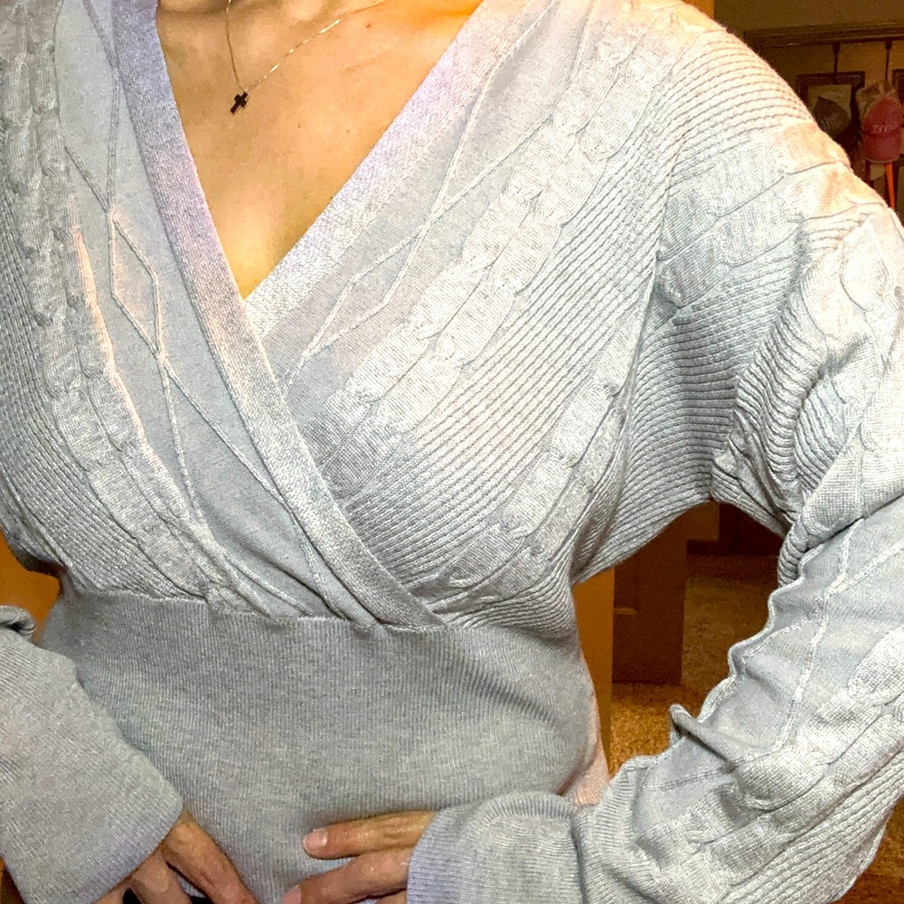 Very soft, pink rose long sleeve sweater